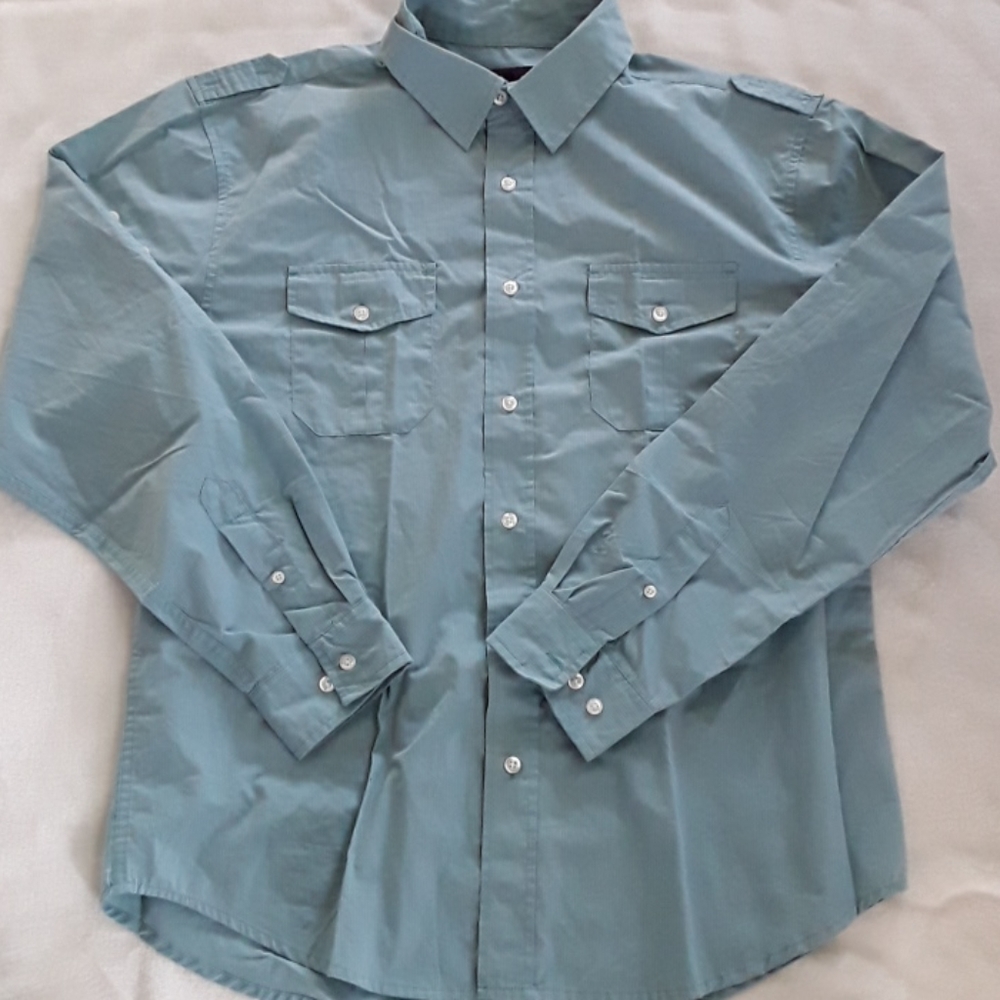 BRUNO MENS SHIRT ROLLING SLEEVES SIZE L